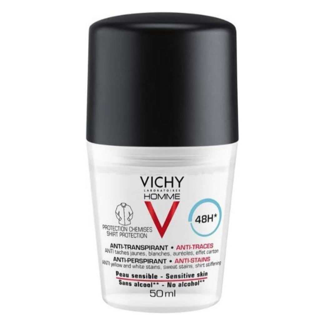 Vichy HOMME anti-transpirant anti-traces 48h deo roll-on 50 ml