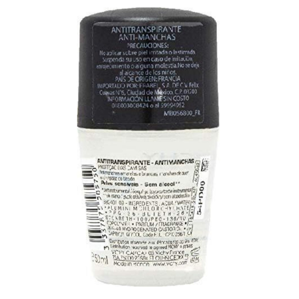 Vichy HOMME anti-transpirant anti-traces 48h deo roll-on 50 ml