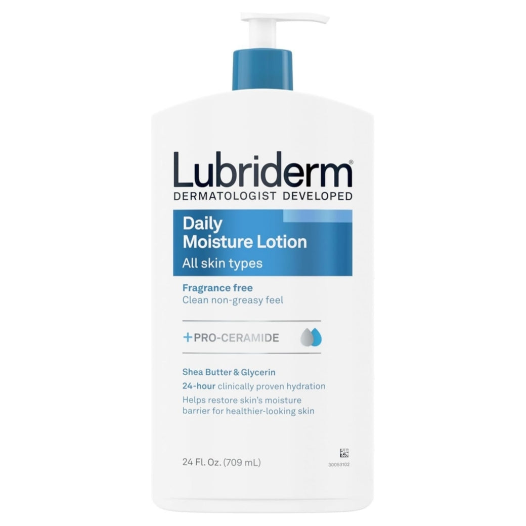 Lubriderm Daily Moisture Hydrating Unscented Body Lotion with Pro-Vitamin B5