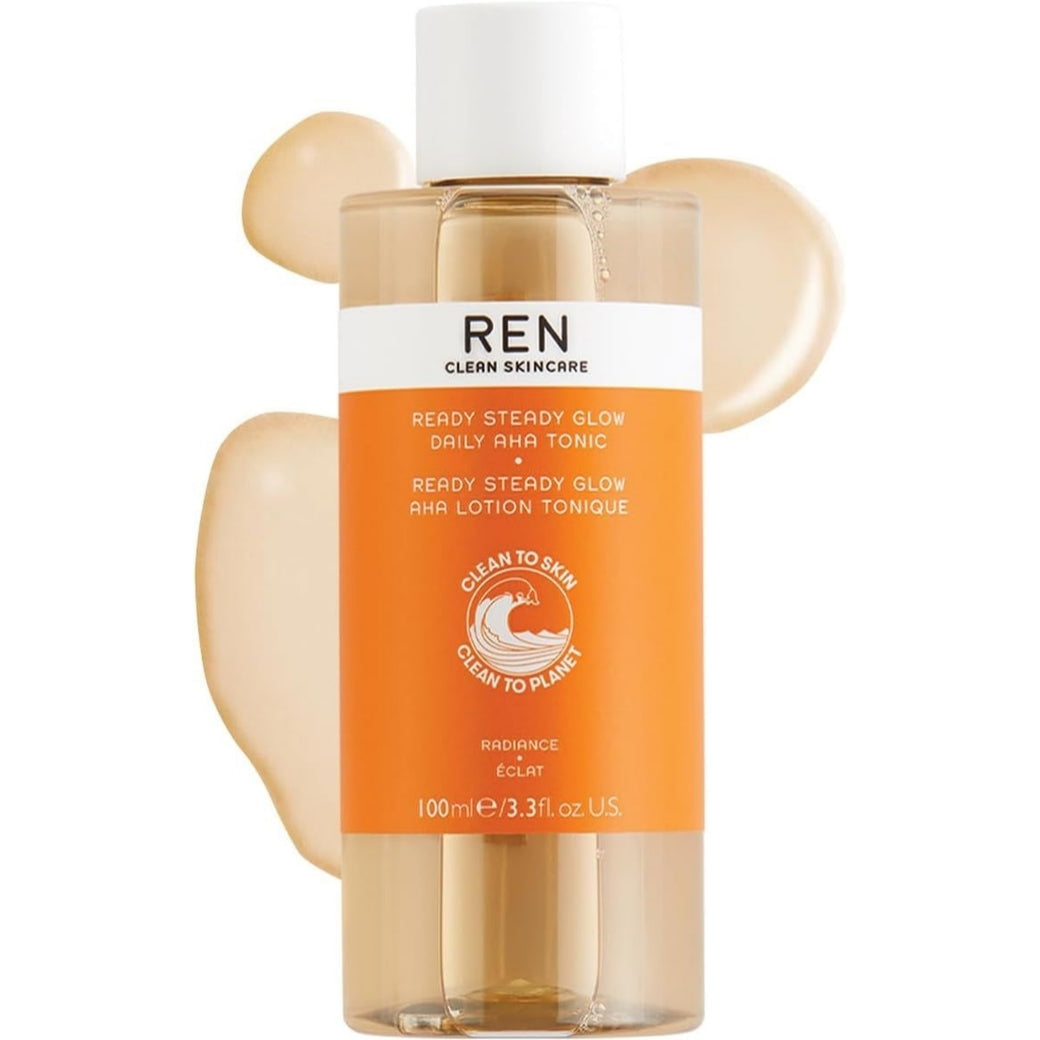 تونر REN Clean Skincare Ready Steady Glow Daily AHA بحجم 100 مل