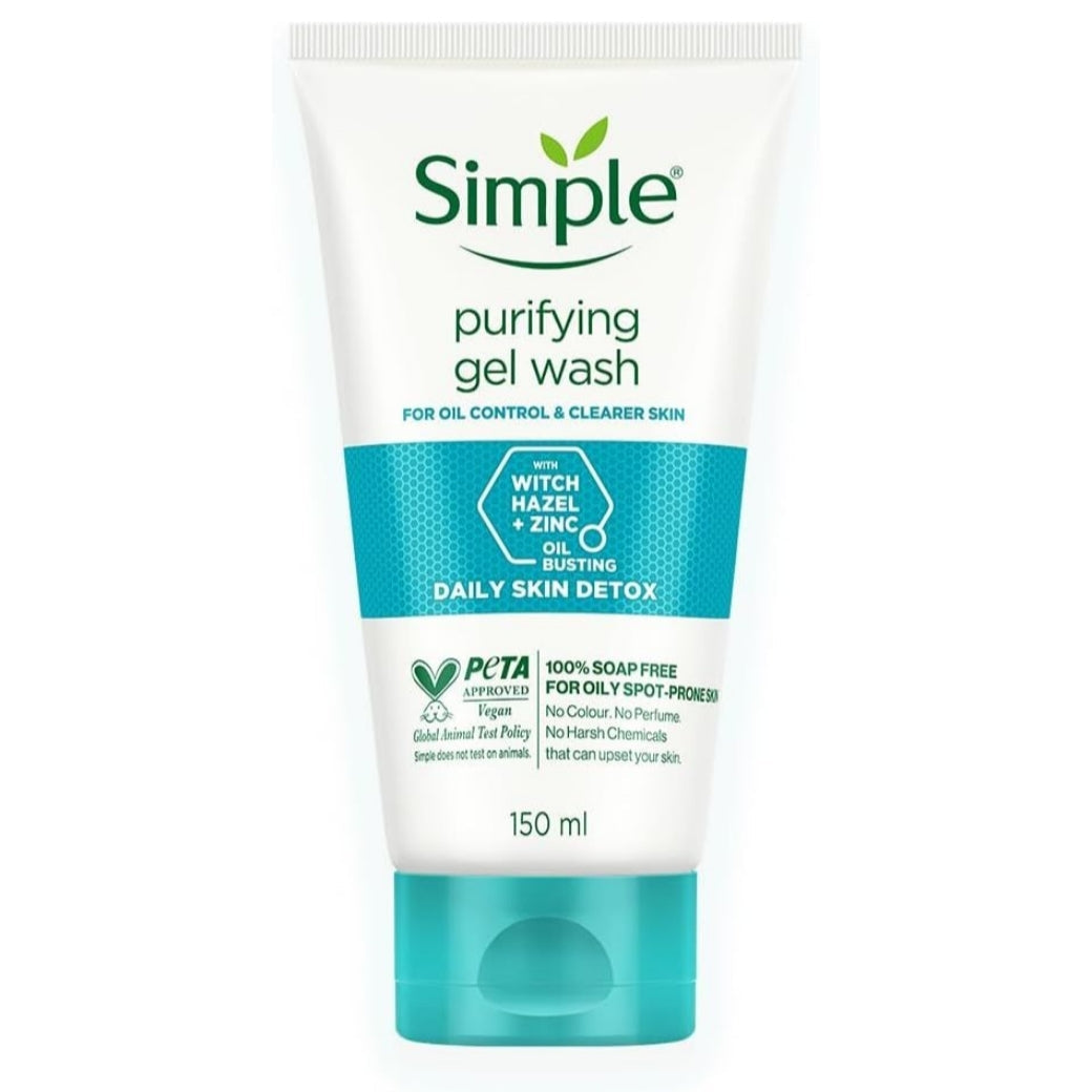 Simple Daily Skin Detox Purifying Facial Wash, 150ml