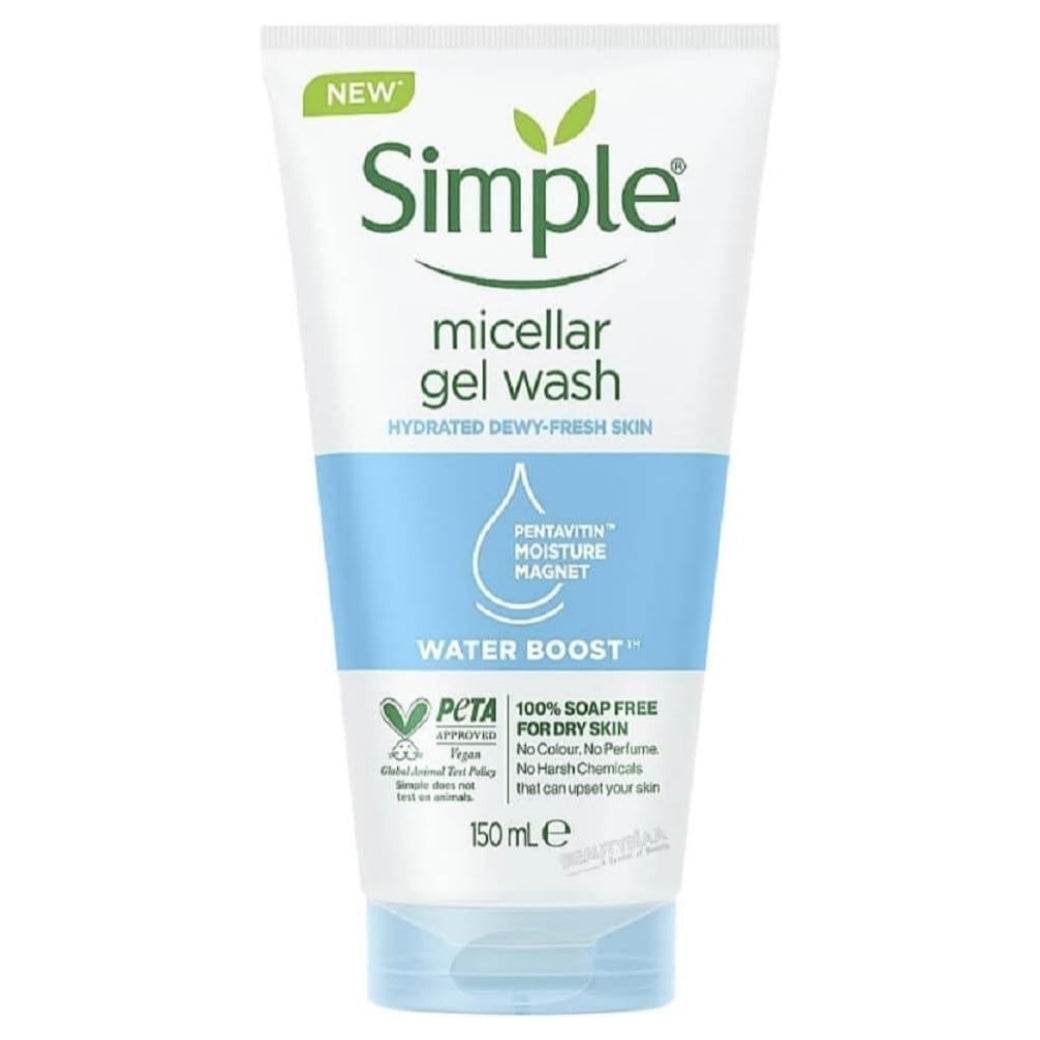 Simple Water Boost Micellar Facial Gel Wash Sensitive Skin