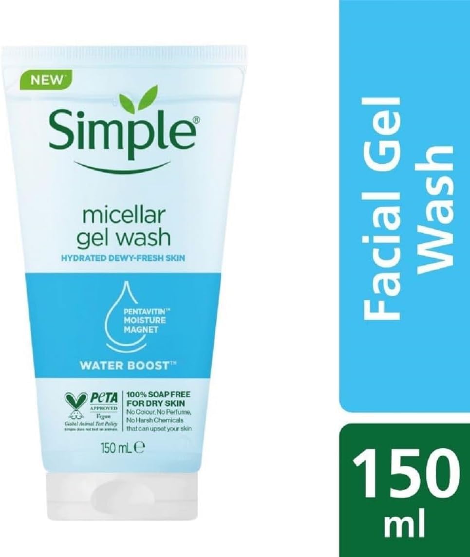 Simple Water Boost Micellar Facial Gel Wash Sensitive Skin