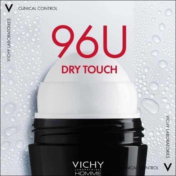 Vichy Men's Clinical Control 96HR Protection Anti-Perspirant Roll On Deodorant 50ml