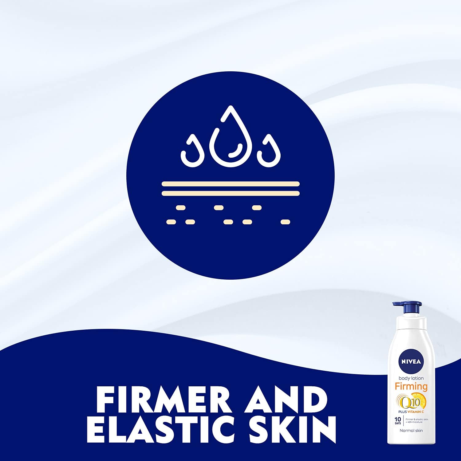 NIVEA Body Lotion Firming, Q10+ Vitamin C Firming, Normal Skin, 400ml