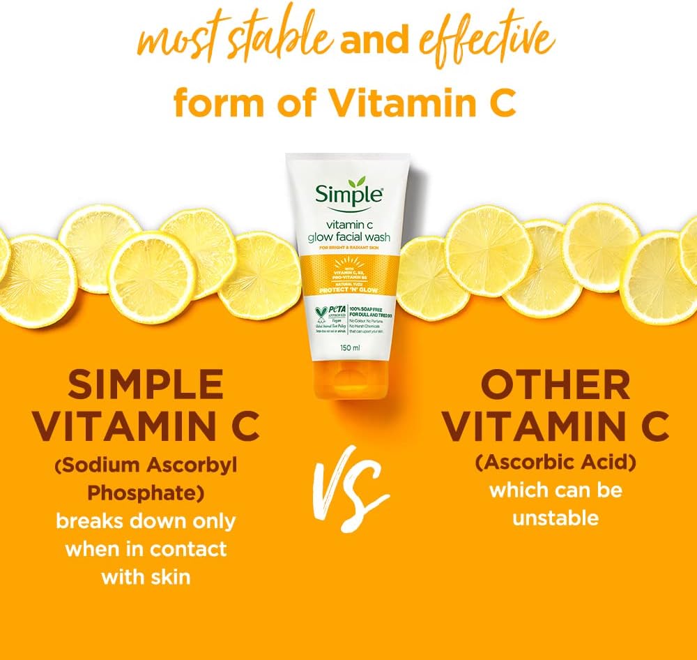 Simple Protect N Glow Vitamin C Glow Facial Wash 150ml