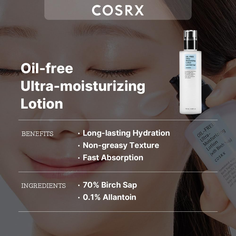 COSRX Oil Free Ultra Moisturizing Lotion (With Birch Sap)