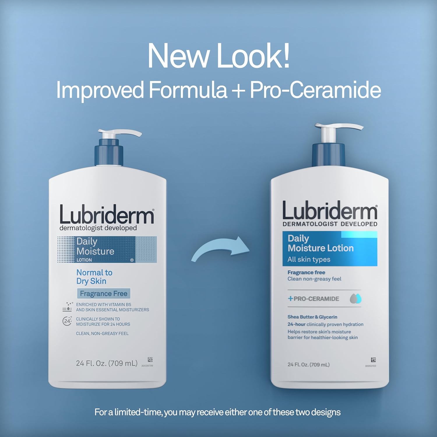 Lubriderm Daily Moisture Hydrating Unscented Body Lotion with Pro-Vitamin B5