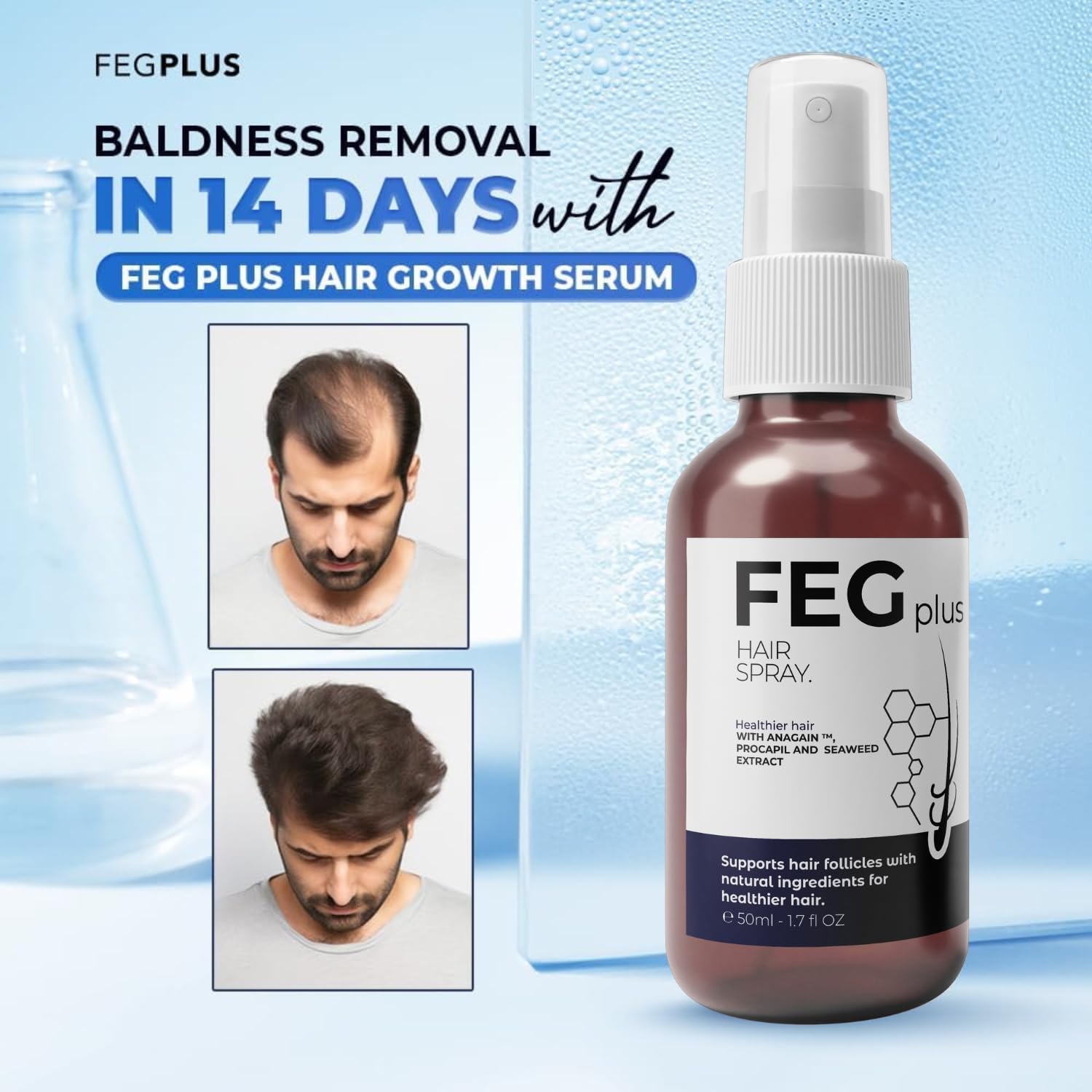 FEGPLUS Hair & Beard Growth Serum