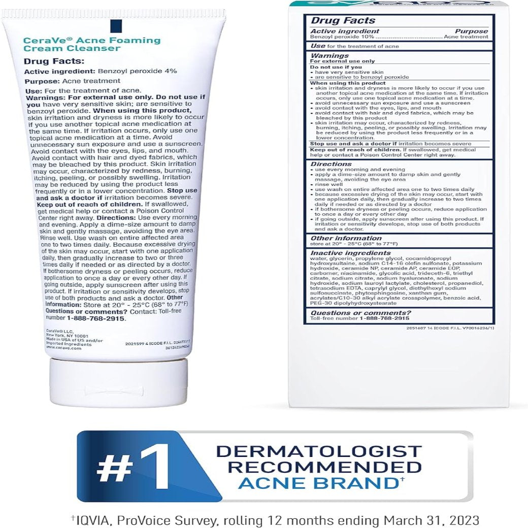 CERAVE Acne Foaming Cream Wash