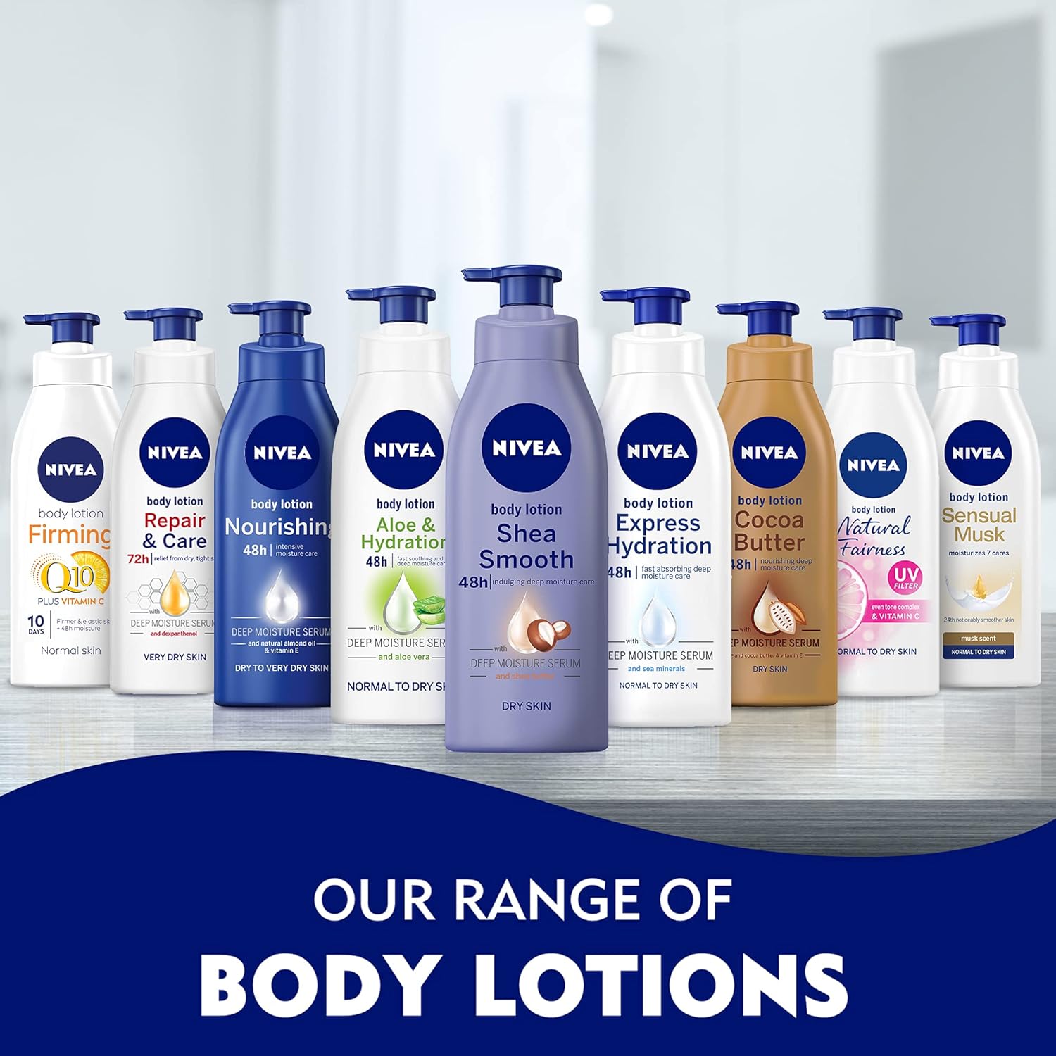 NIVEA Body Lotion Firming, Q10+ Vitamin C Firming, Normal Skin, 400ml