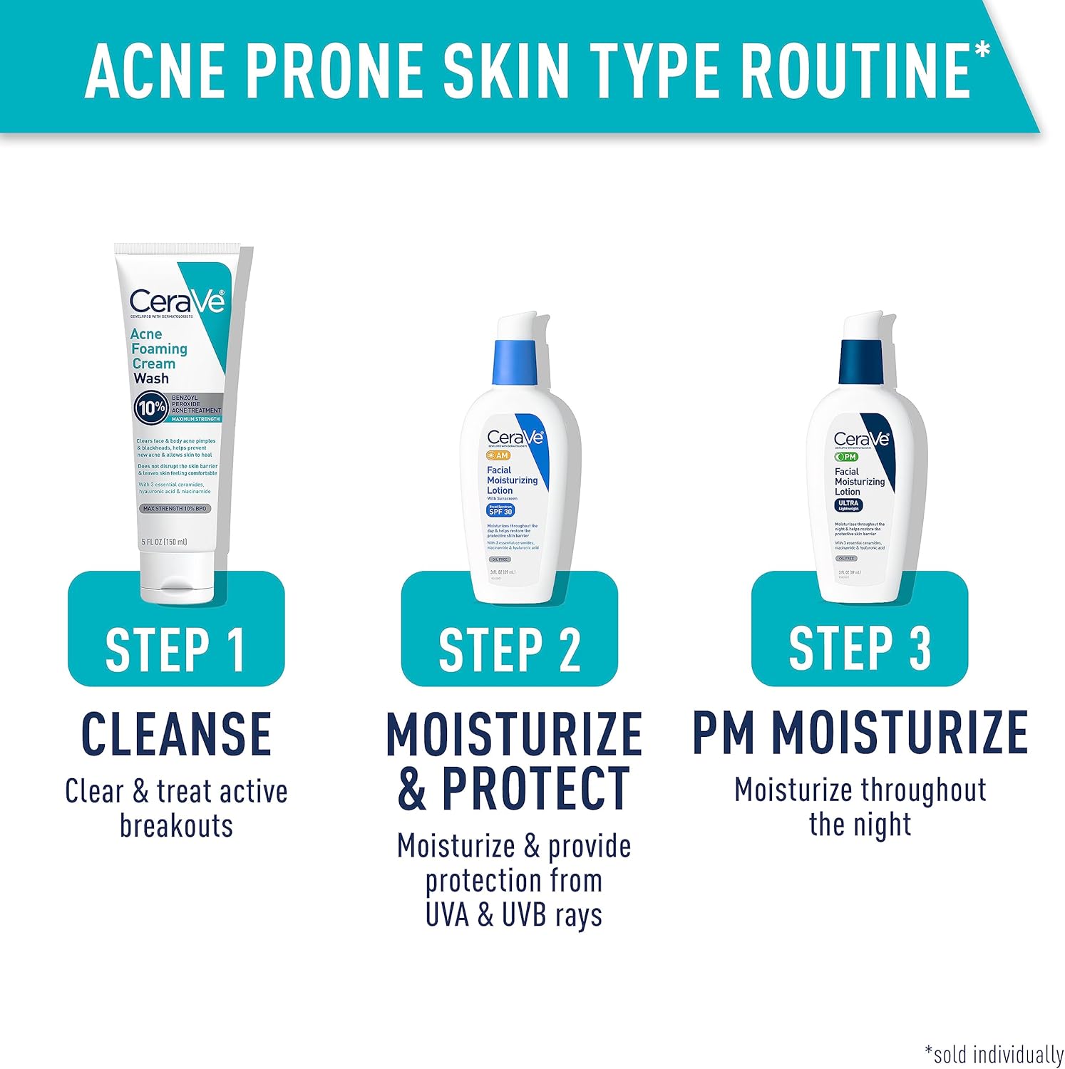 CERAVE Acne Foaming Cream Wash