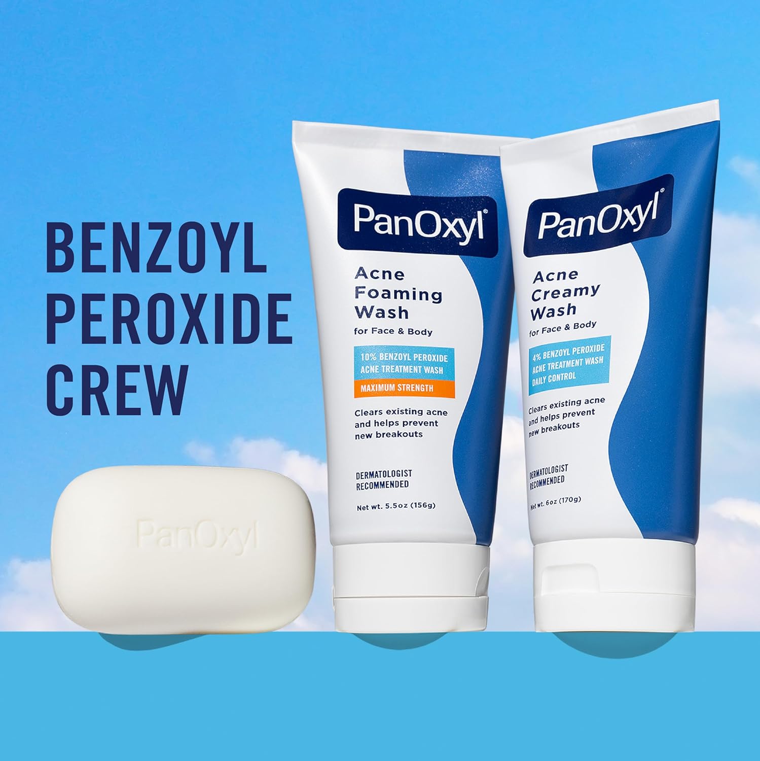 PanOxyl Antimicrobial Acne Creamy Wash, 4% Benzoyl Peroxide, 6 Ounce