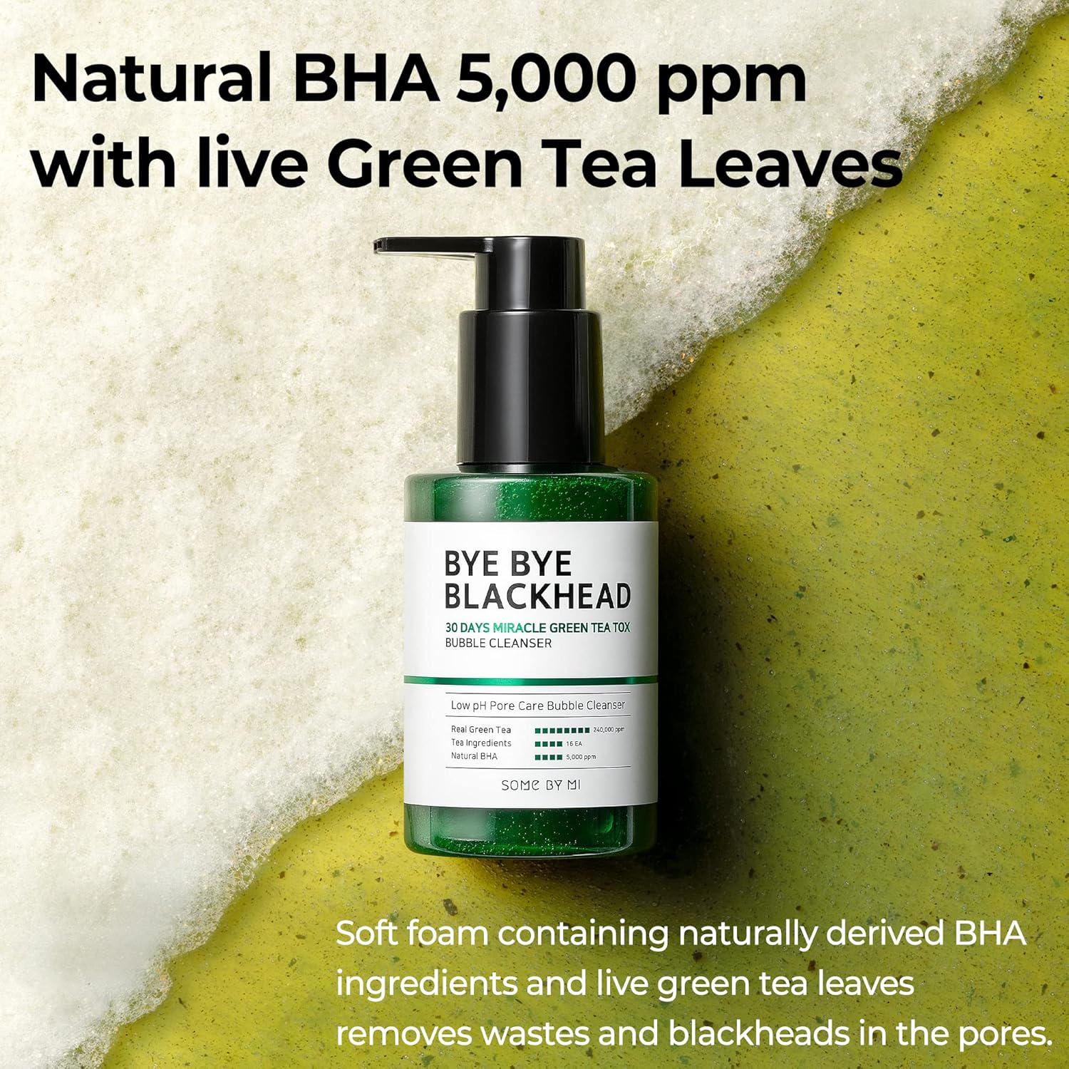 Some By Mi Bye Bye Blackhead 30 Days Miracle Green Tea Tox Bubble Cleanser