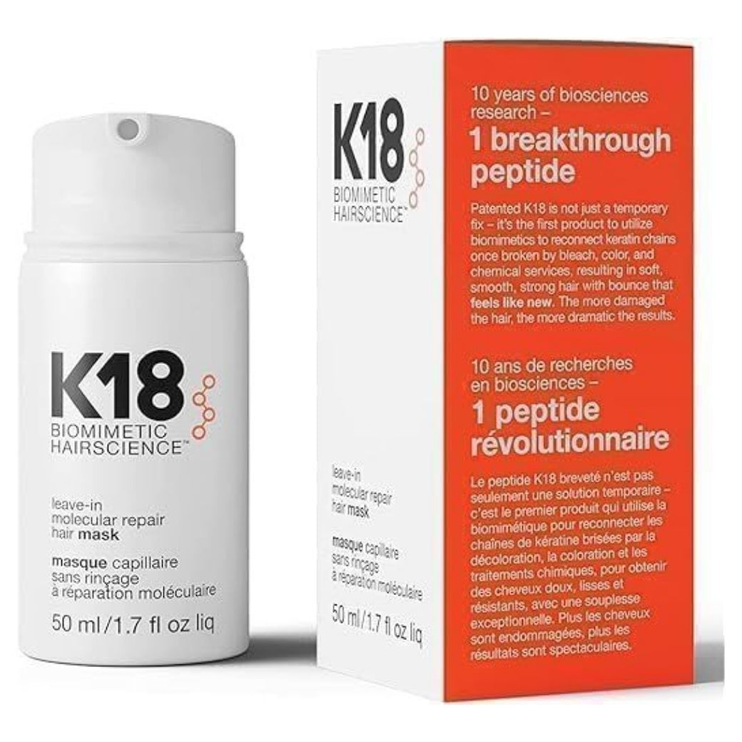 K 18 leave in Molecular Repair Hair Mask